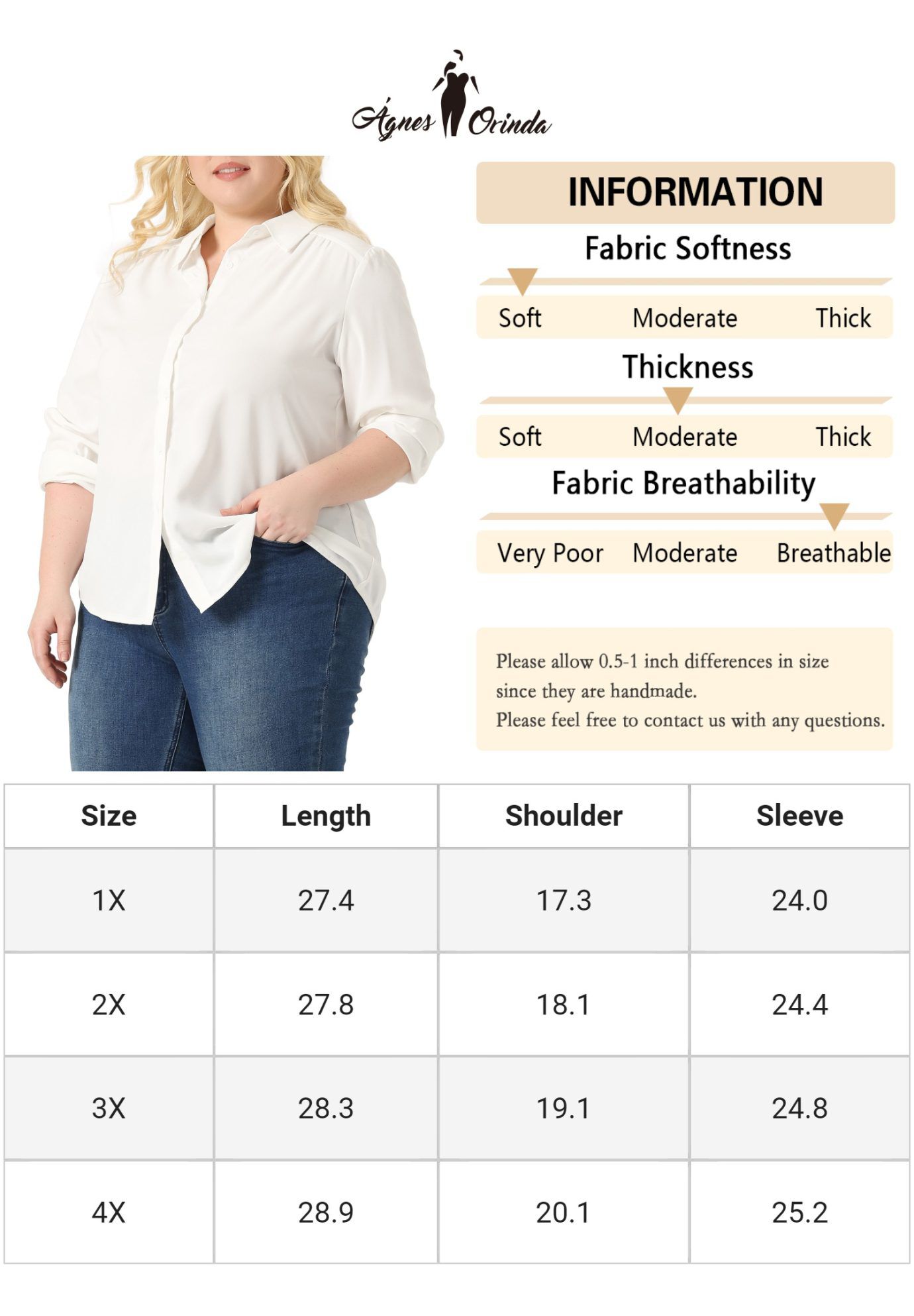 Button Down Long Sleeve Classic Shirt, White / White, alternate image number 4