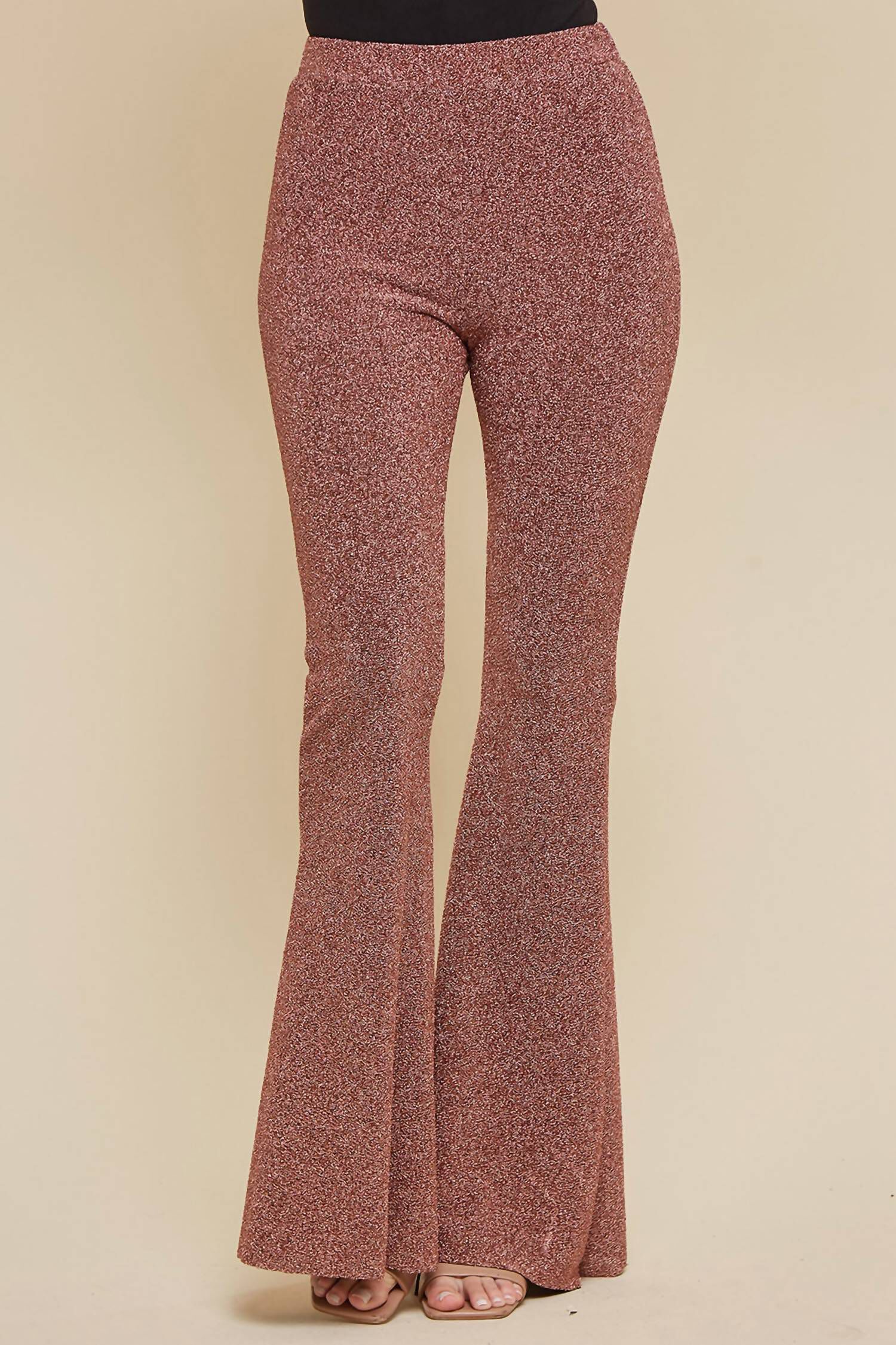 SELDOVIA LOUNGEWEAR SET IN ROSE GOLD METALLIC, Rose Gold Metallic / Brown, alternate image number 1
