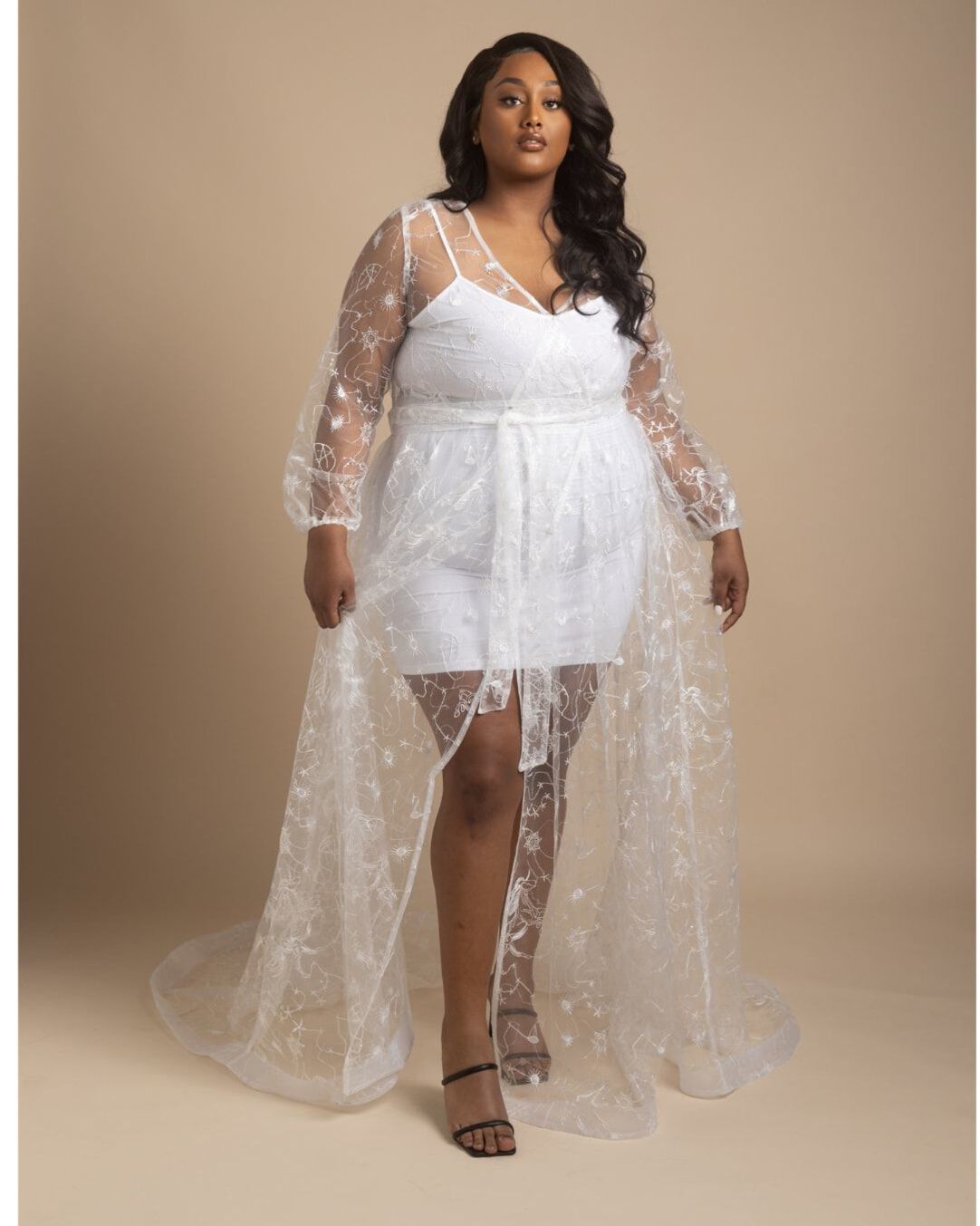 Constellation Dress Petite, White / White, hi-res image number 0