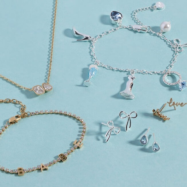 "Babe" Crystal Tennis Bracelet, Gold / Gold, alternate image number 3