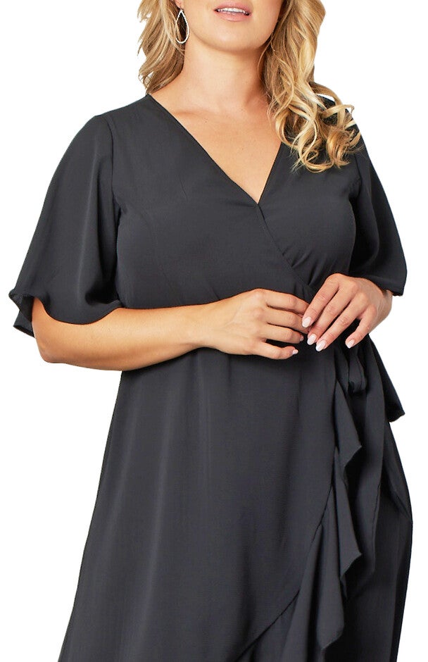 Chloe Crepe Wrap Dress, , alternate image number 6