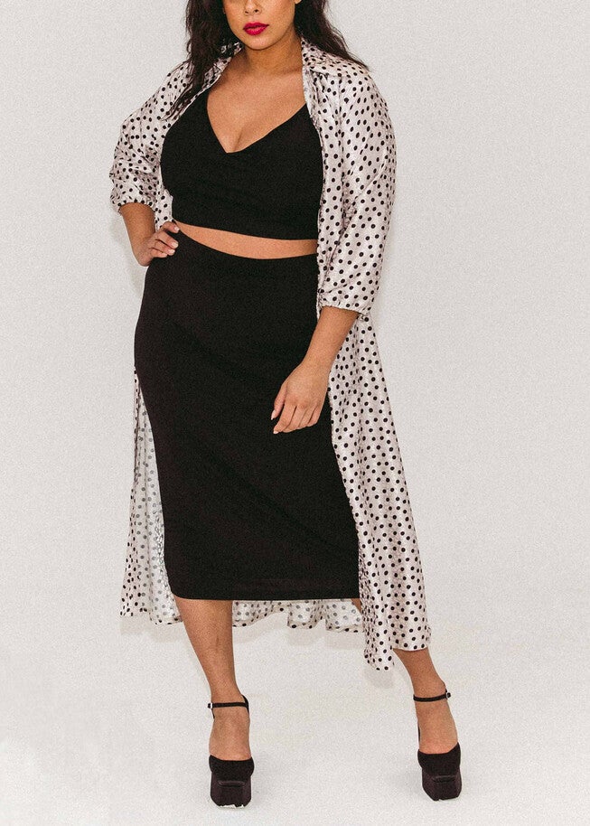 Polka Dot Blouson Dress, , alternate image number null