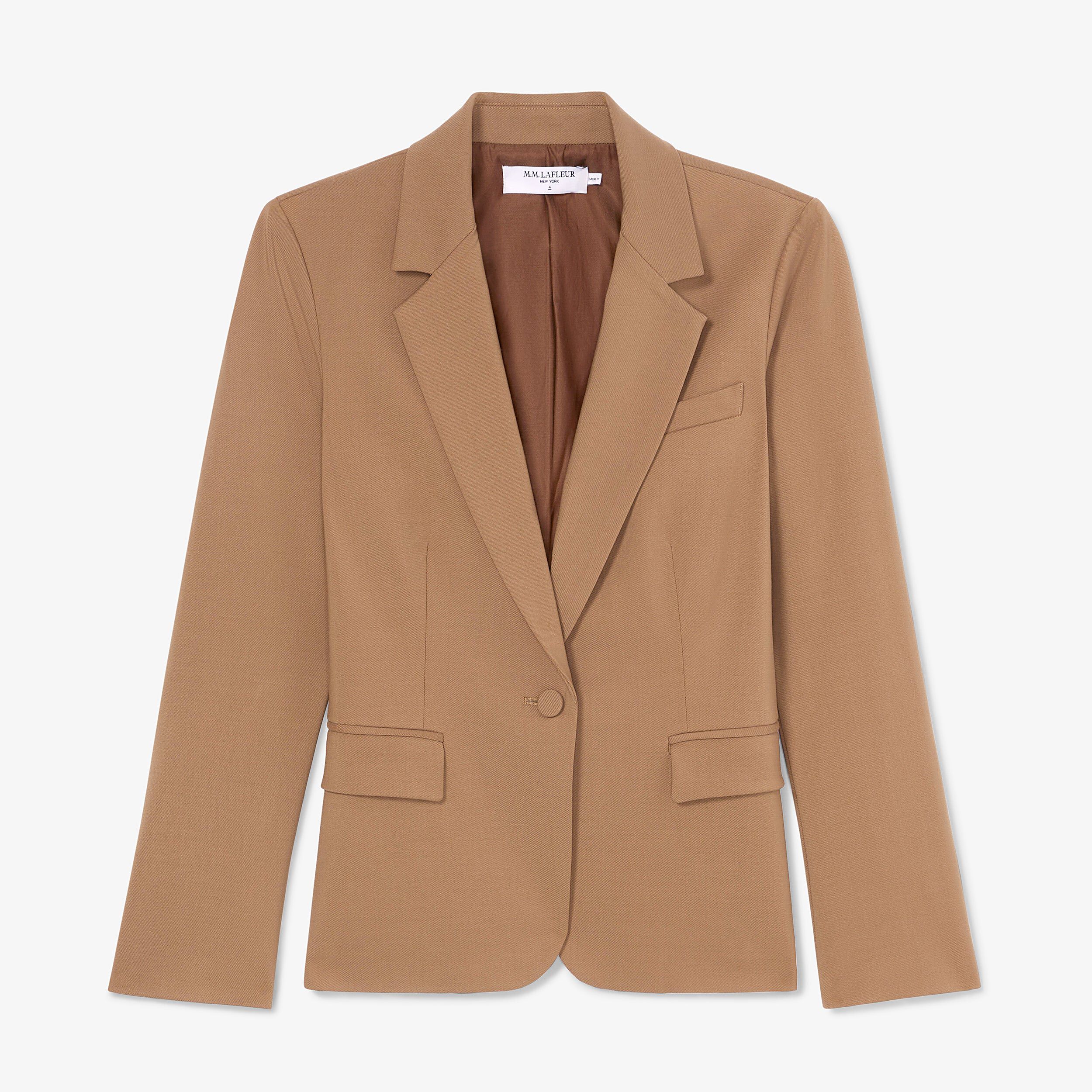 Yasmine Blazer - Wool Twill, Camel / Brown, alternate image number 3