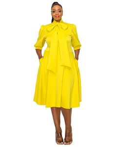 Carina Donna Flare Dress w/ Pockets