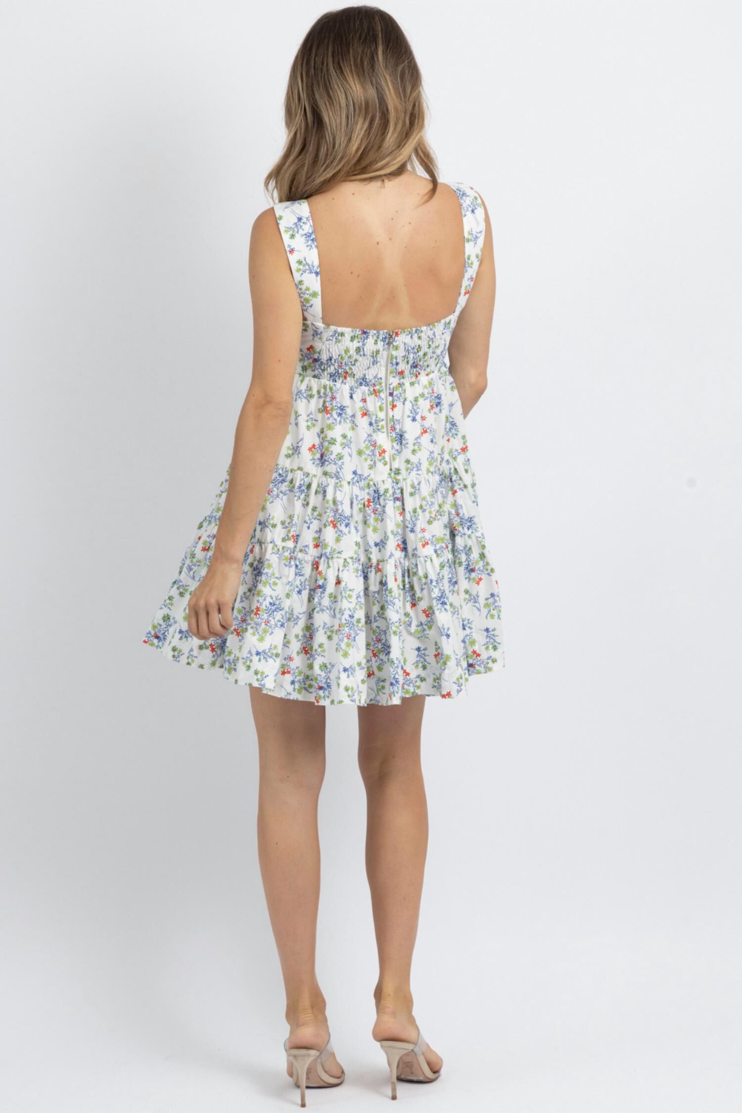 ATWOOD A-LINE MINI DRESS IN BLUE | Dia & Co