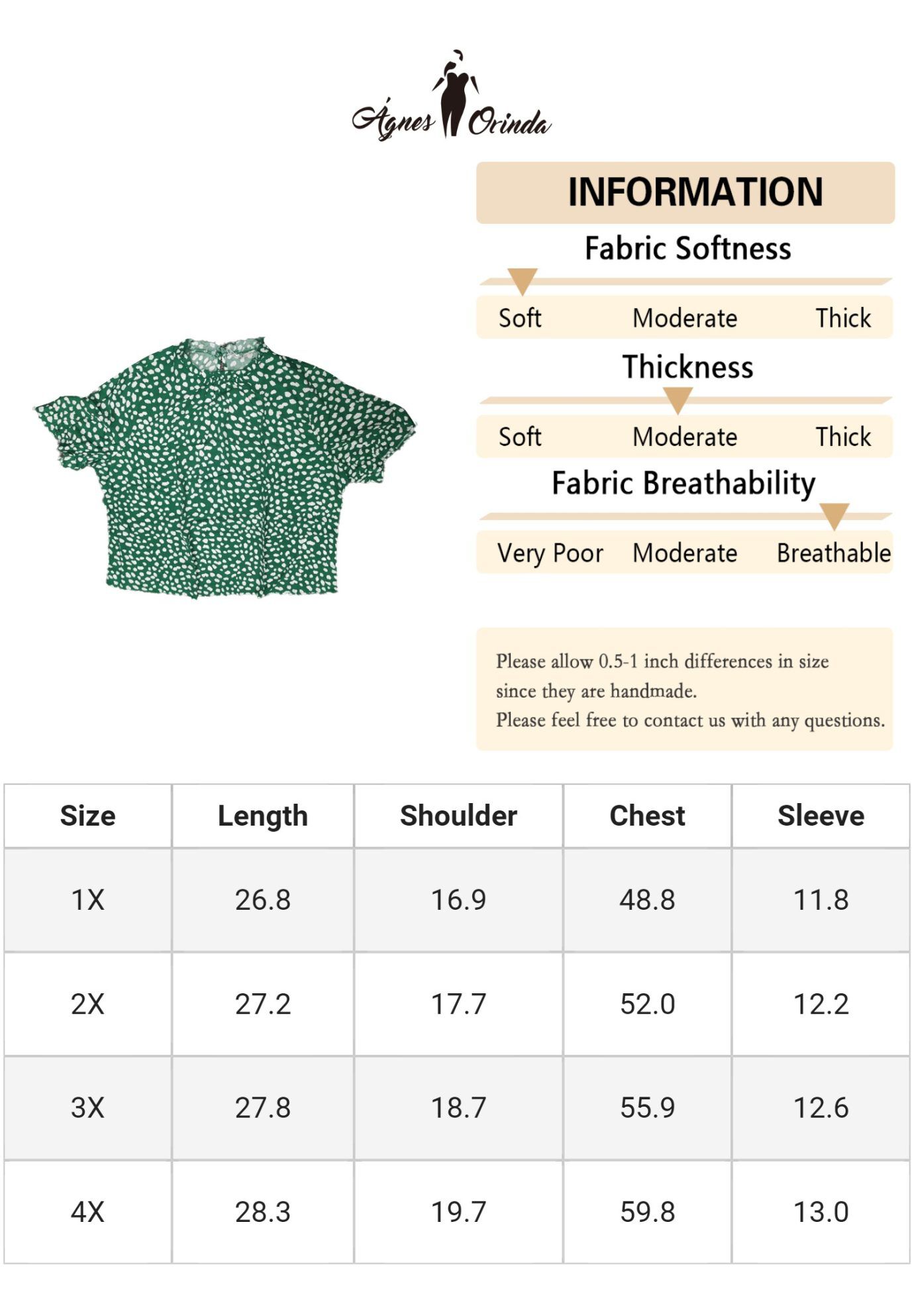 Polka Dots Printed Short Sleeve Ruffle Mock Neck Blouse, Green / Kelly Green, alternate image number 4