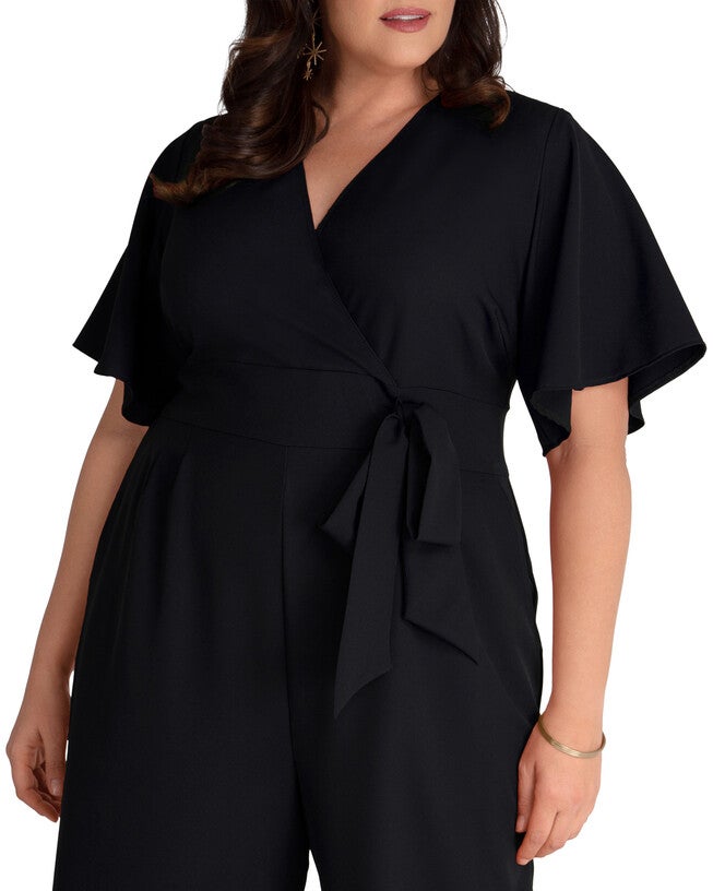 Charisma Crepe Jumpsuit, BLACK NOIR / Black, alternate image number 1