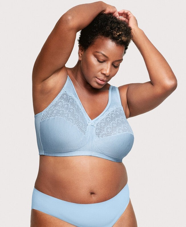 MagicLift Moisture Control Bra, Light Blue Heather / Light Blue, alternate image number 2