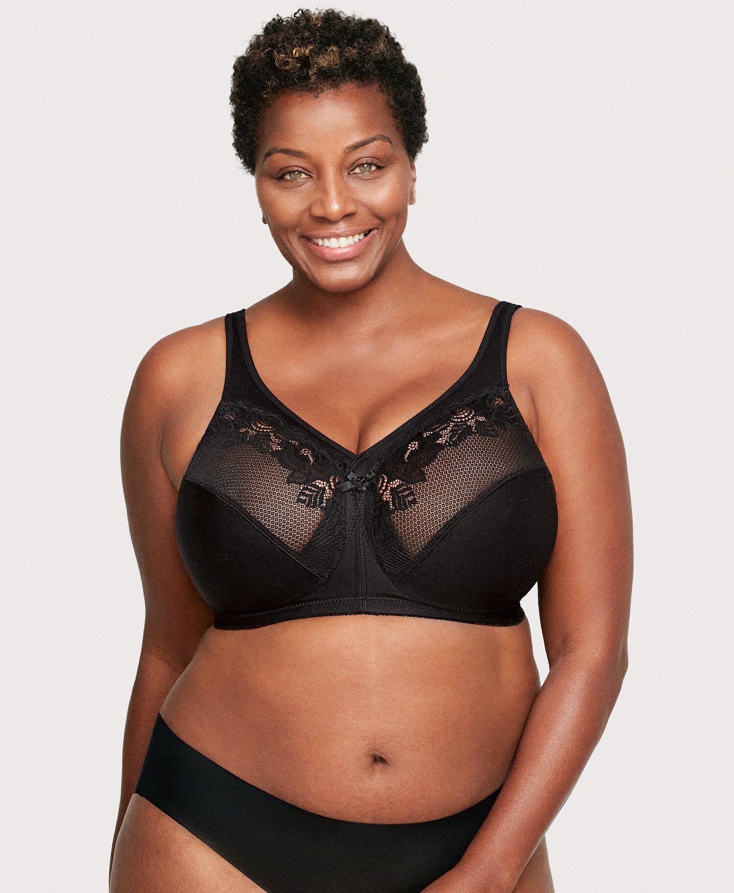 MagicLift Minimizer Bra, Black / Black, alternate image number 2