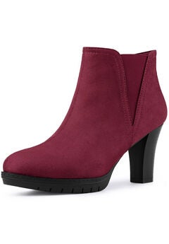 ROUND TOE CHELSEA ANKLE BOOTS
