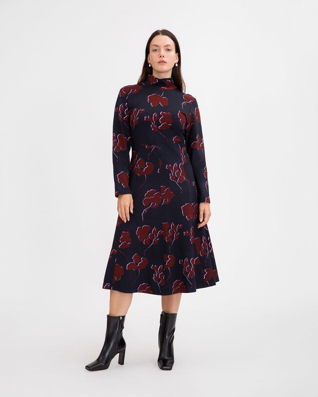 Thea Dress, Dark NavyMulberry Multi / Navy, alternate image number 1