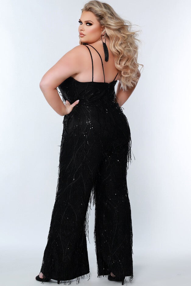 FRINGE IS IN JUMPSUIT, Black / Black, alternate image number null