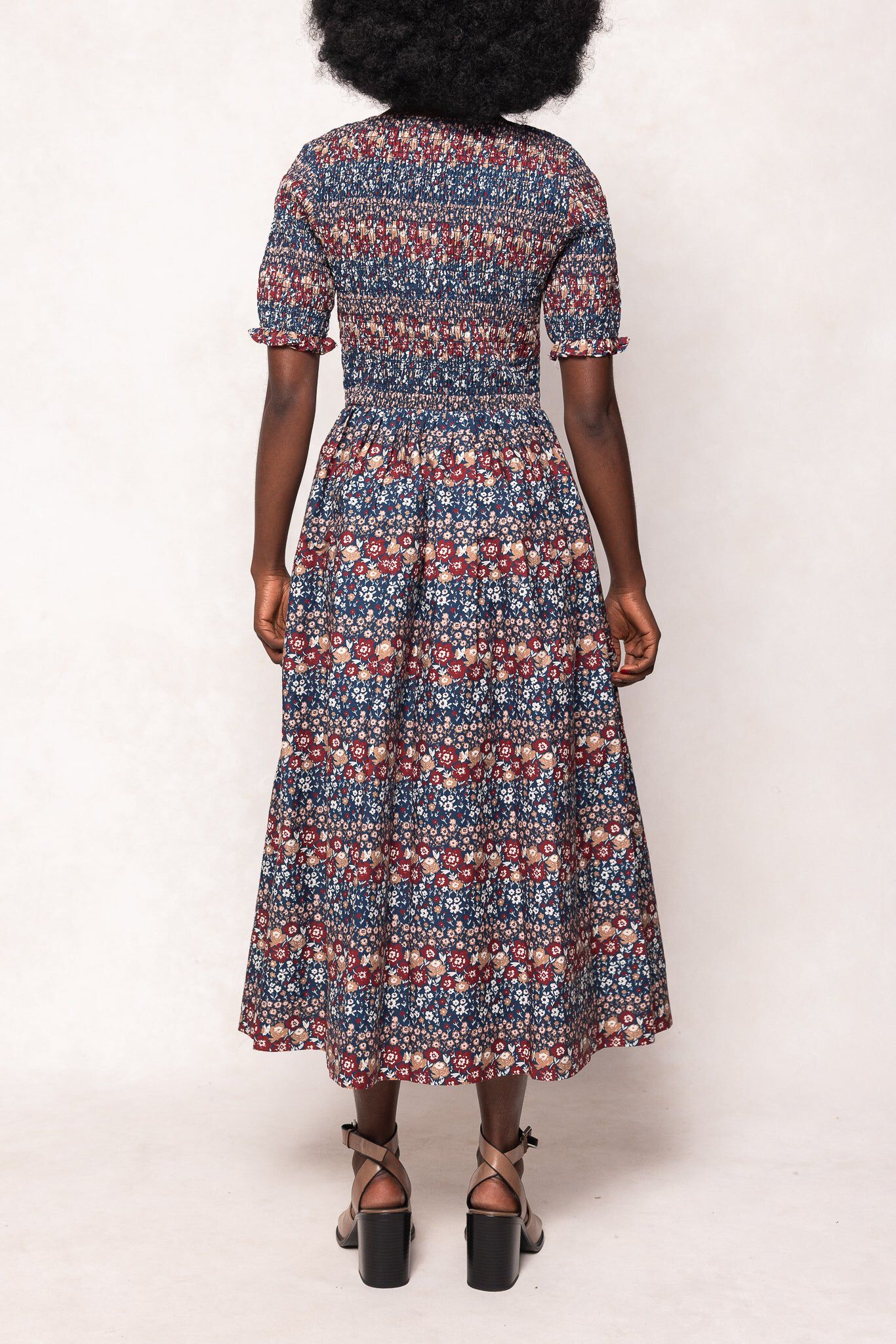 Parker Dress, Dusk Floral Medley / Navy, alternate image number 4