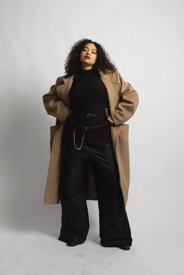 Double Breasted Car Coat, Soft Camel / Tan, alternate image number null