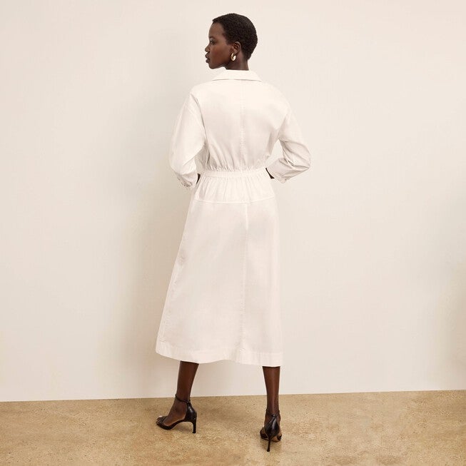 Boden Al Fresco Dress - Cotton Poplin, Eggshell / White, alternate image number 1