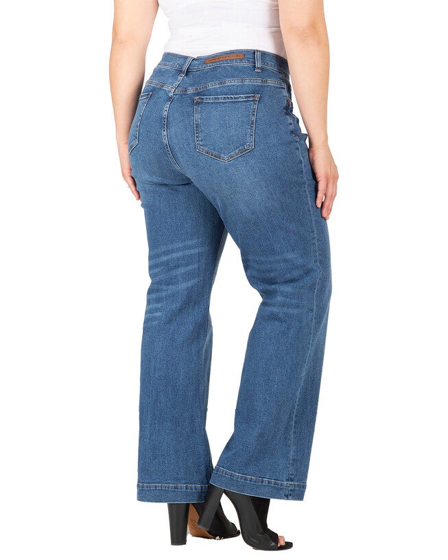 Quinn Plus Size Stretch Slim Straight Fit Jeans, 3208 Whisker / Dark Wash, alternate image number 2