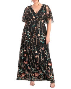 Embroidered Elegance Evening Gown