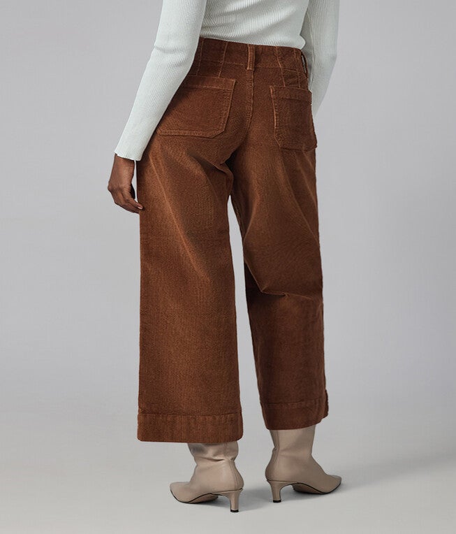 COLETTE-BB High Rise Wide Leg Jeans, Blazed Brown / Brown, alternate image number 2