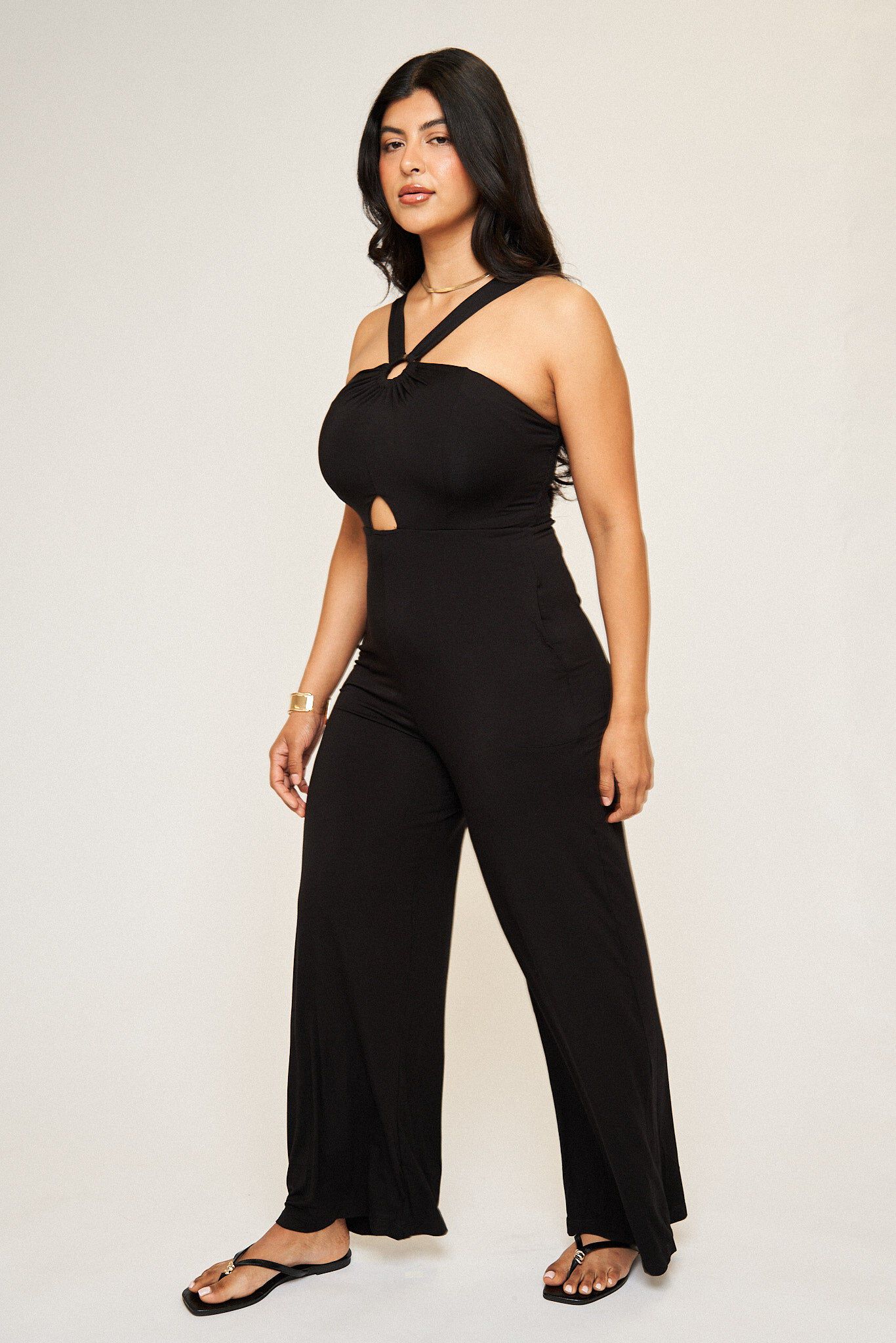 Julia O-Ring Buttersoft Jumpsuit in Rust, Black / Black, alternate image number 2