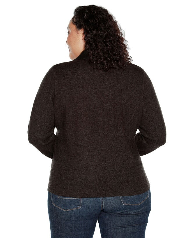 MOTORCYCLE SWEATER JACKET, Heather Charcoal / Charcoal Grey, alternate image number null