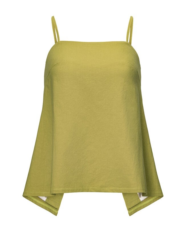 Tank Top witth Back Cut Out, CHARTREUSE / Chartreuse, alternate image number null