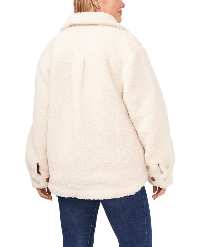 Front Pocket Collared Jacket, VANILLA / Vanilla, alternate image number 2