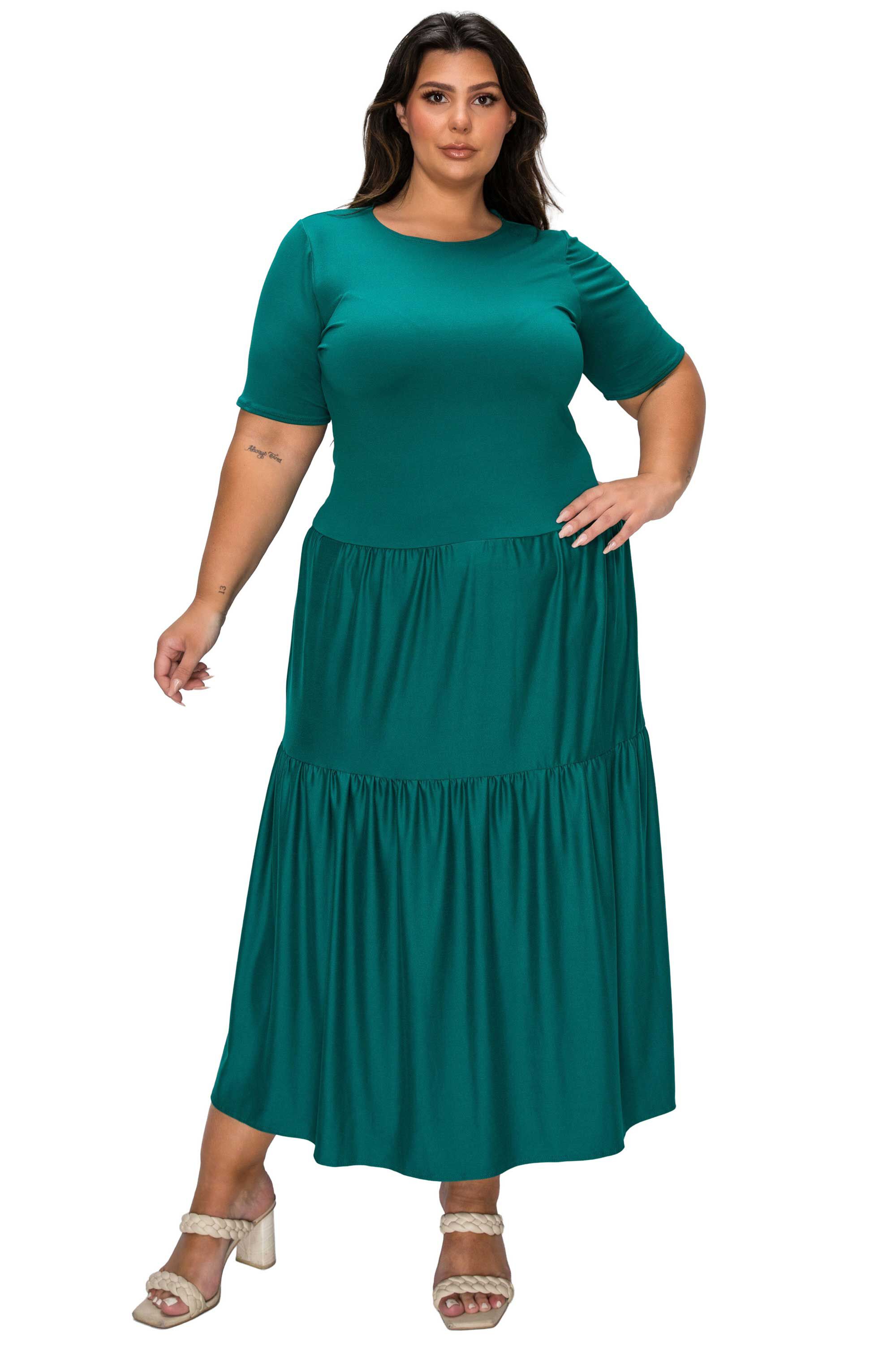 Jourdan Tiered Maxi Dress, Dark Green / Hunter Green, hi-res image number 0