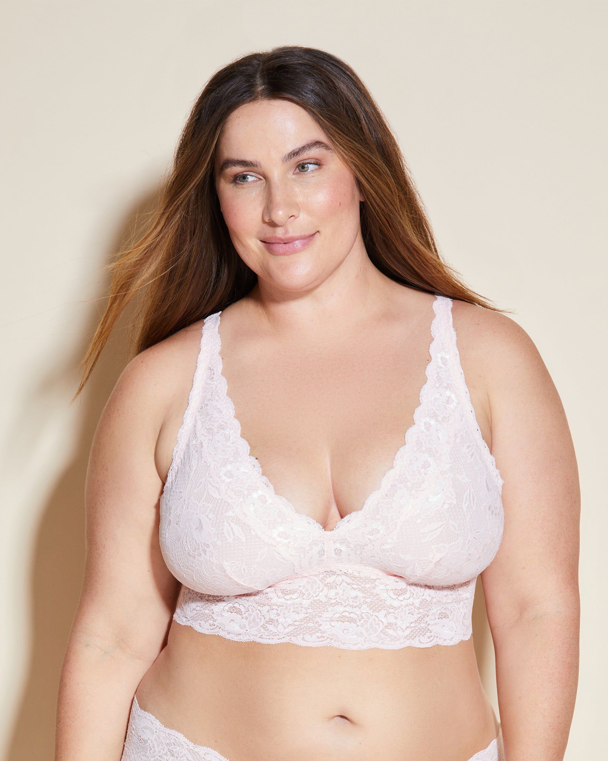 Plungie Longline Bralette, Pink Lilly / Mauve, hi-res image number 0