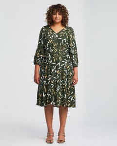 Brighton Summer Green Tiered Midi Dress