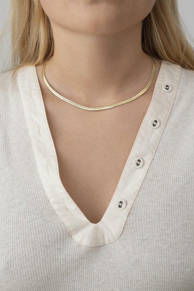 SNAKE CHARMER NECKLACE IN GOLD, Gold / Gold, alternate image number null