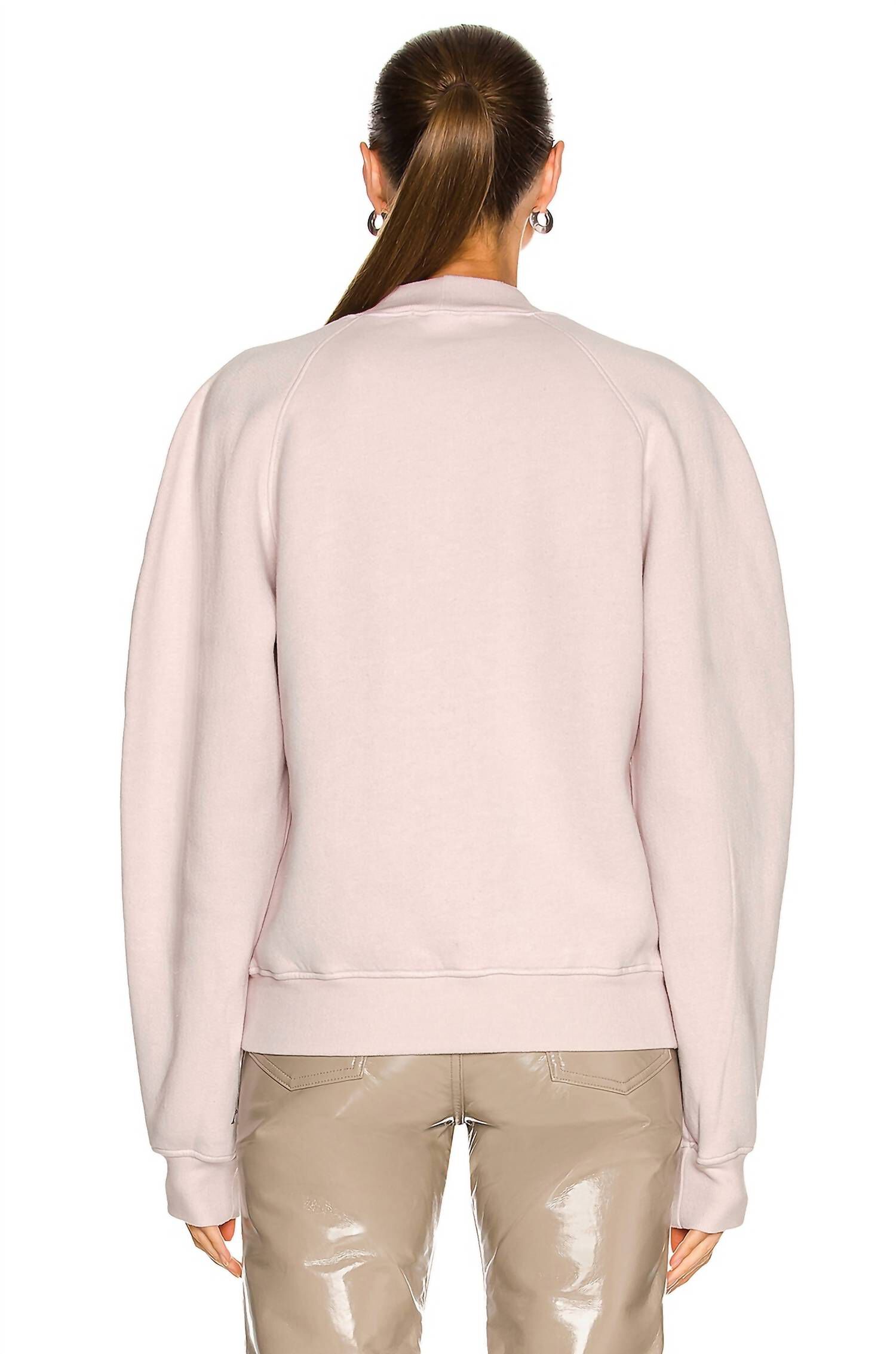 TARON MOCK NECK SWEATSHIRT IN FONDANT, , alternate image number 7
