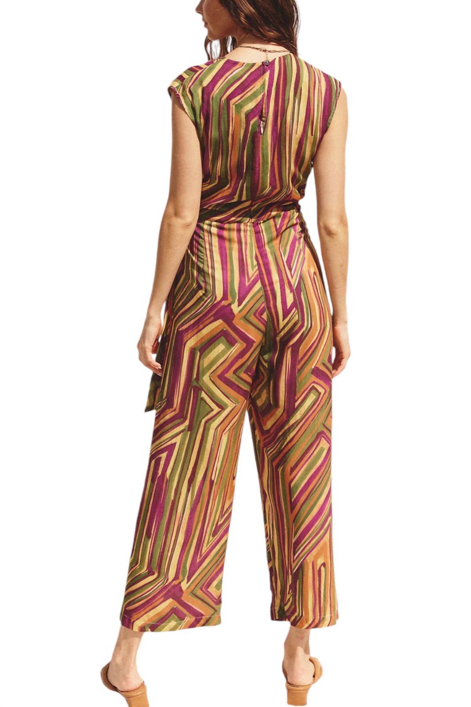 Girls Night Buckle Detail Jumpsuit, Vintage Royale / Navy, alternate image number 4
