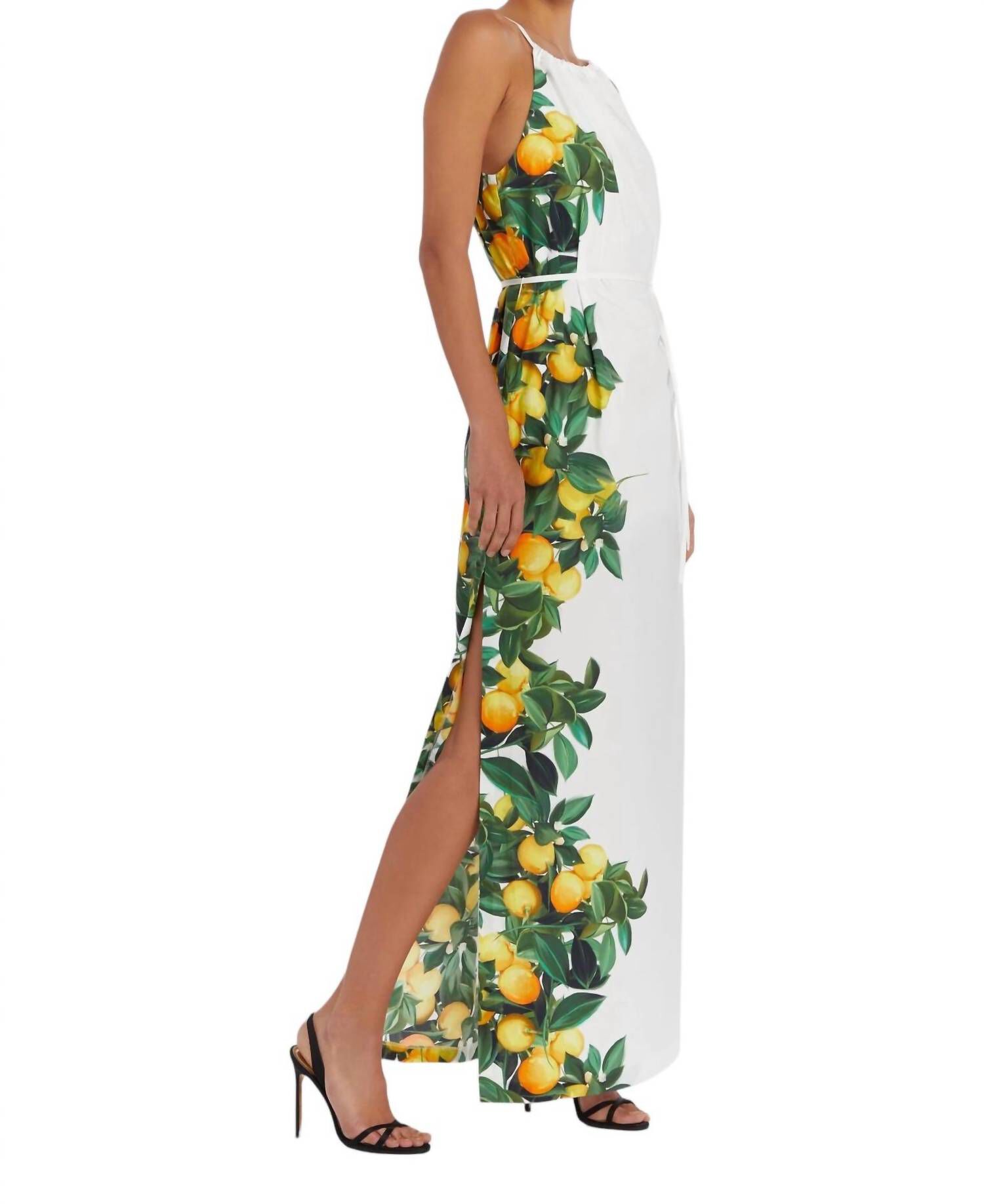 ALICANTA MAXI DRESS, Lemonhead / White, alternate image number 2