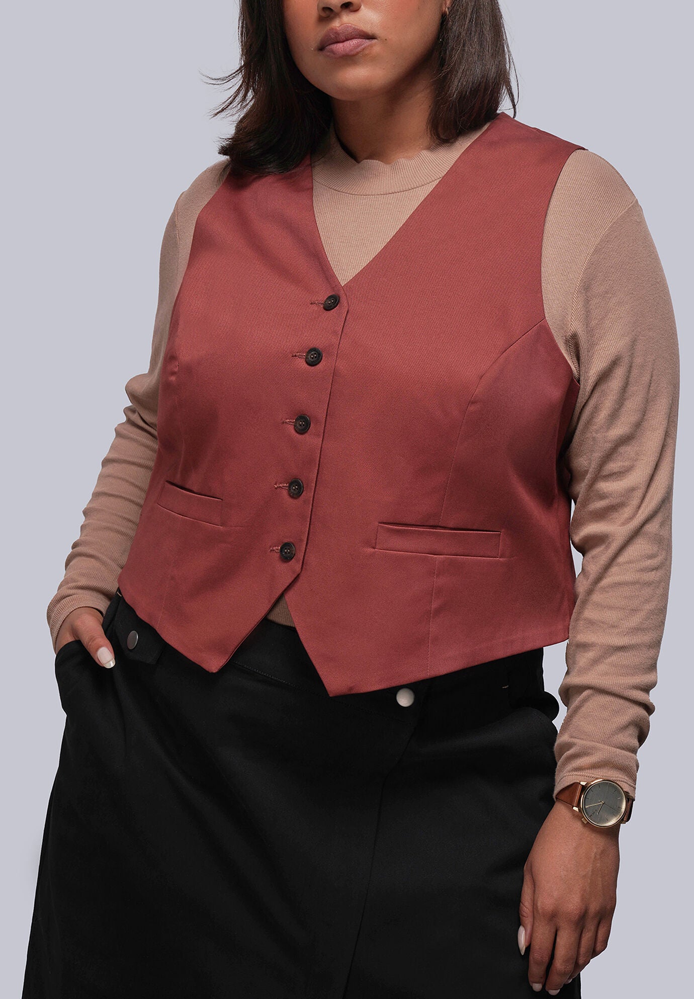 The Essential Vest, CINNAMON / Rust, hi-res image number 0