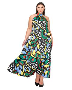 OLIVIA HALTER NECK MAXI DRESS