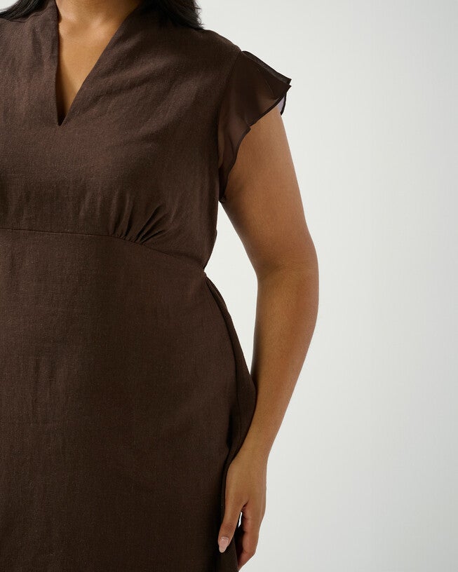 Dune Dancer Dress, Chocolate / Brown, alternate image number 4