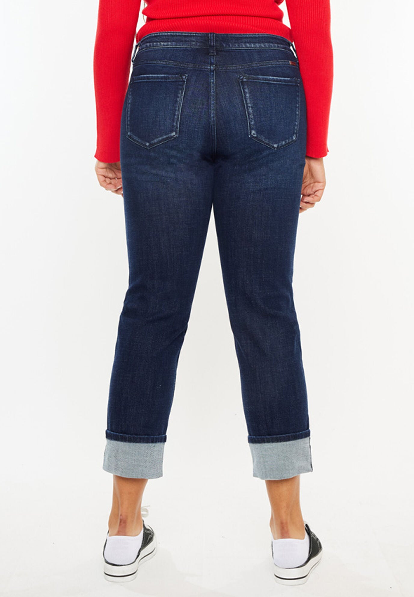 Raven Mid Rise Skinny Straight (Plus Size), Dark Wash / Dark Wash, alternate image number 6