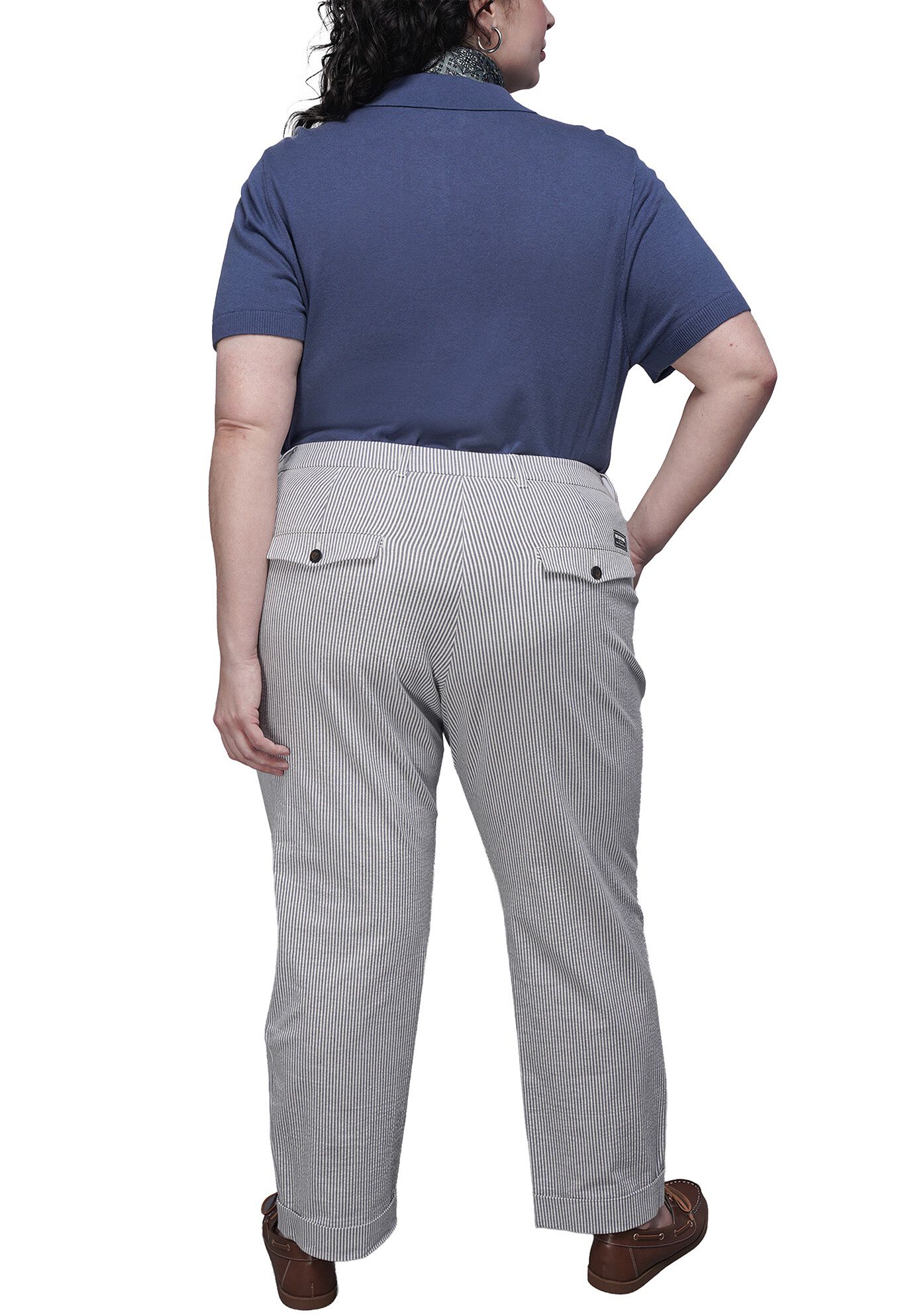 The Empower Seersucker Trouser, NAVYWHITE / Navy, alternate image number 1