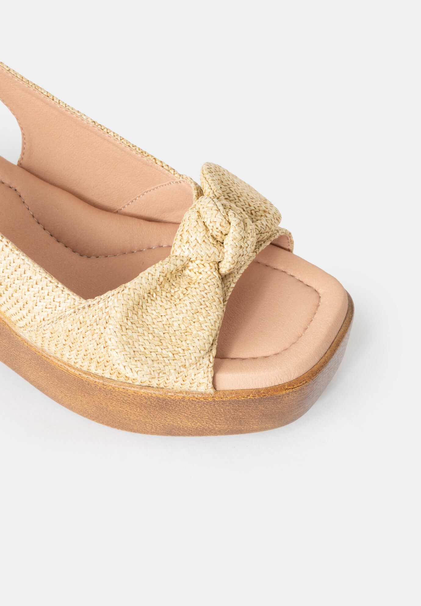 Rosie Vegan Wedge Sandals, Natural / Beige, alternate image number 2
