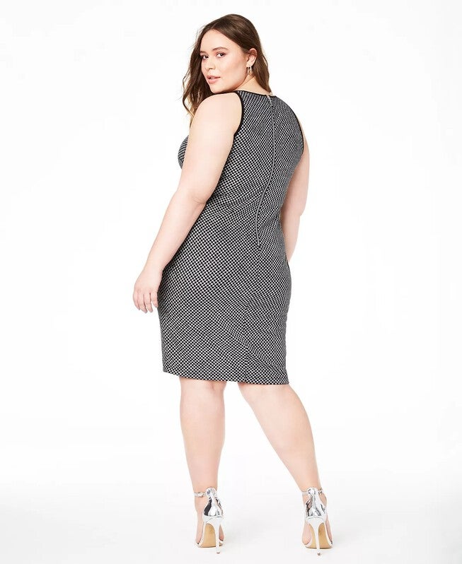 B Darlin Women's Trendy Plus Size Metallic Bodycon Dress Black Size 22W, , alternate image number 4