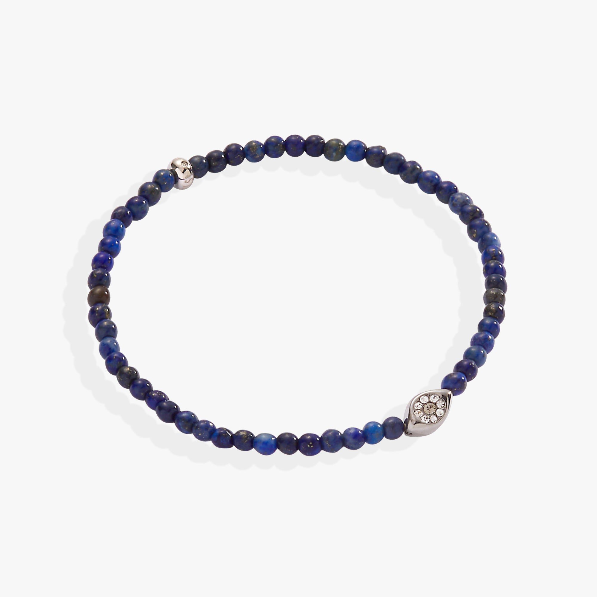 Evil Eye Lapis Mini Stretch Bracelet, Lapis / Navy, hi-res image number 0