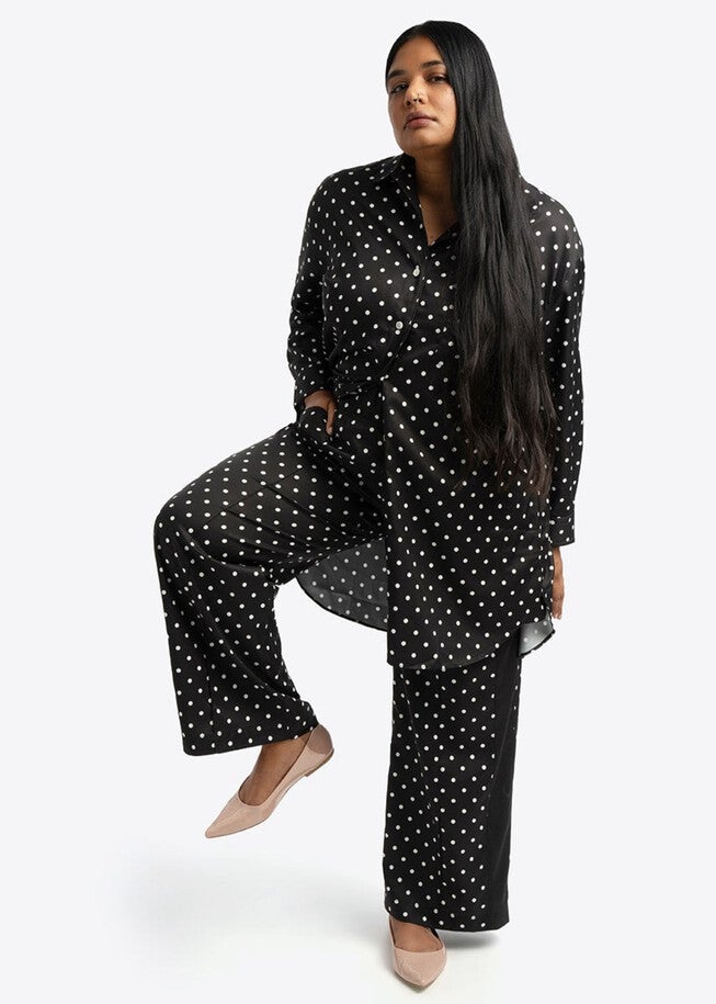 SIGNATURE TUNIC SHIRT POLKA DOT, Timeless Dot / Black, alternate image number 2