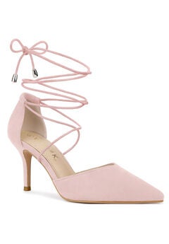 Pointed Toe Lace Up Stiletto Heels Dress Pumps