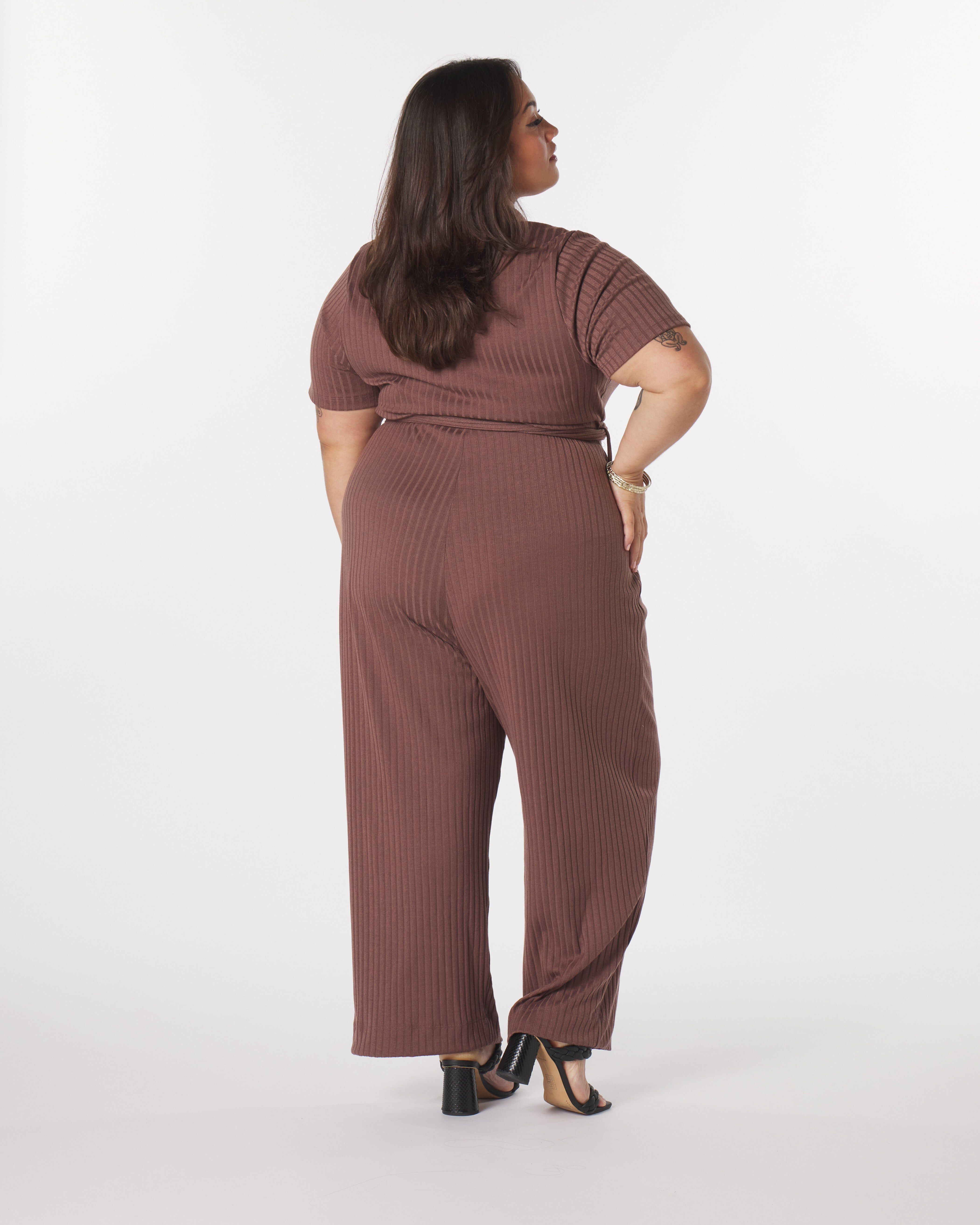 Lucia Belted Jumpsuit, Acorn / Brown, alternate image number 2
