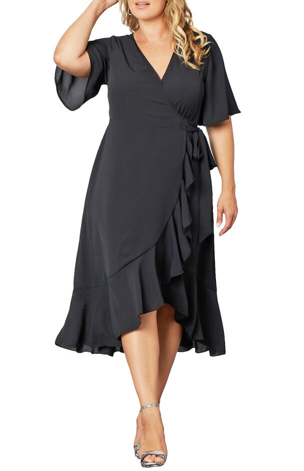 Chloe Crepe Wrap Dress, , alternate image number 8
