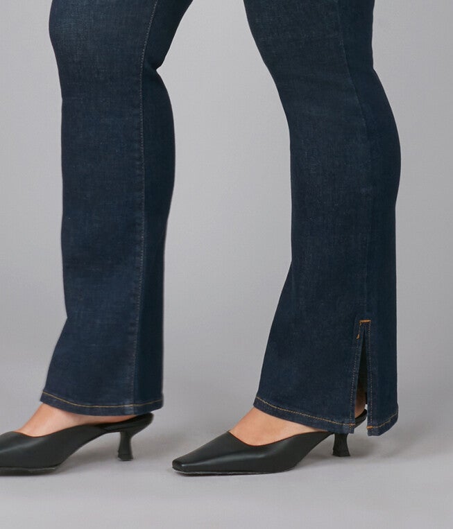 Women's BILLIE-DRB High Rise Bootcut Jeans, Dark Rinse Blue / Navy, alternate image number 1