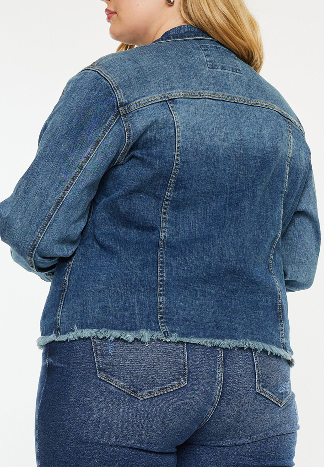 Loren Denim Jacket (Plus Size), Dark Wash / Dark Wash, alternate image number 3