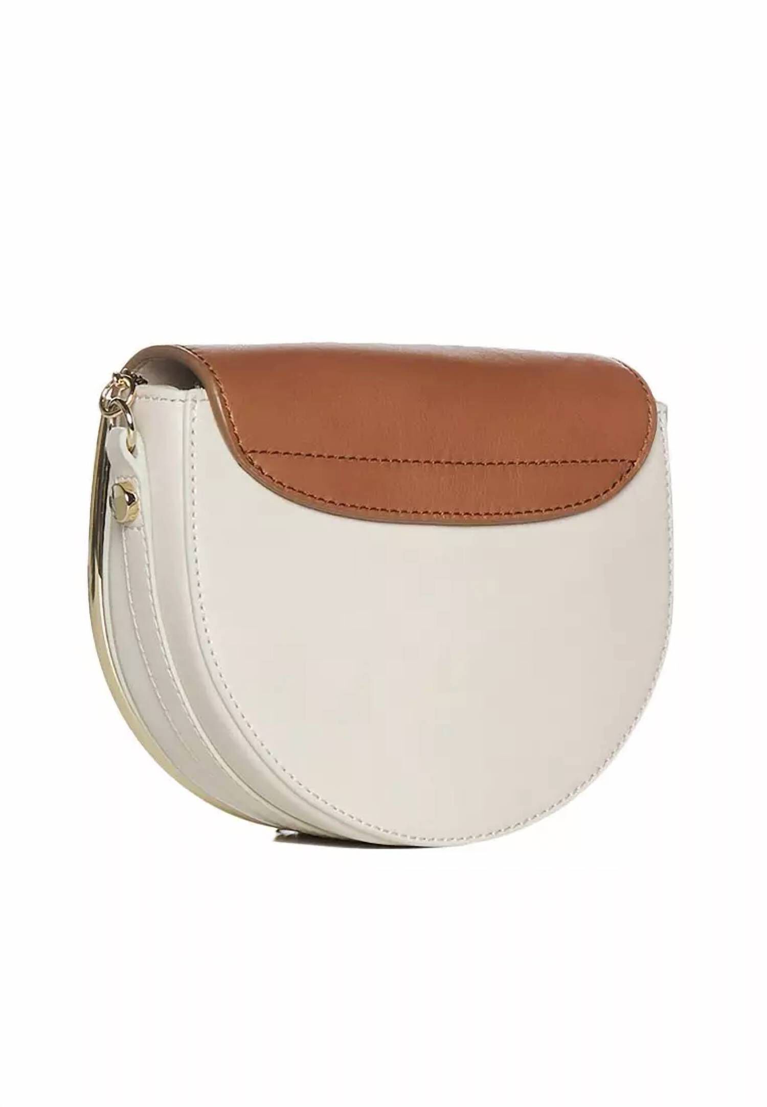 Mara Evening Shoulder Leather Bag in Cement Beige, , alternate image number 3