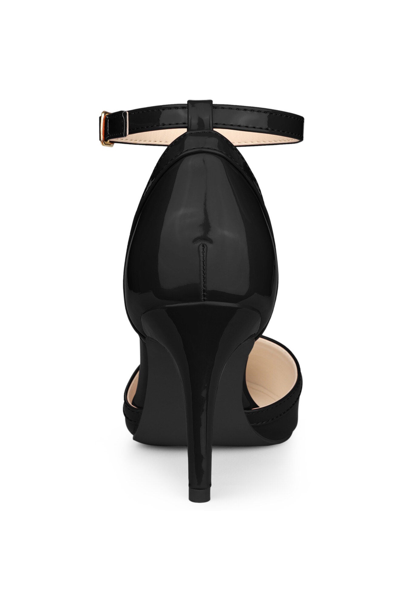 Pointed Toe Stiletto High Heel Pumps Evening Dress Shoes, Black / Black, alternate image number 3