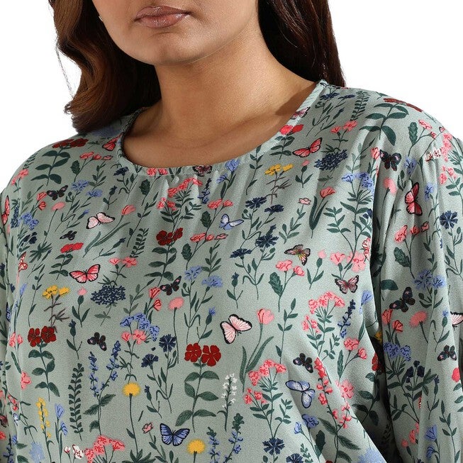 Women Floral Design Casual Top, , alternate image number 9